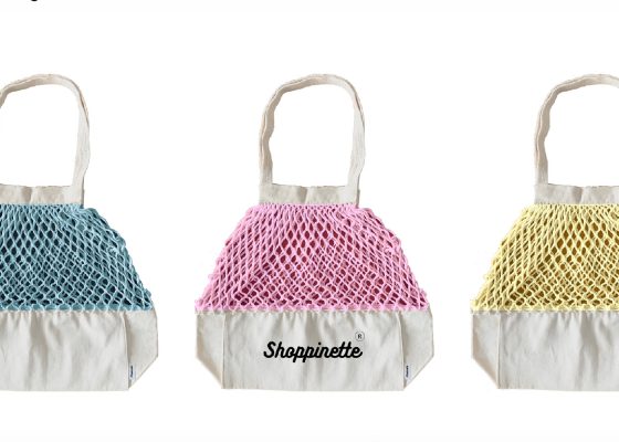 Avec son modèle déposé, Shoppinette fait son entrée sur le marché des sacs promotionnels.