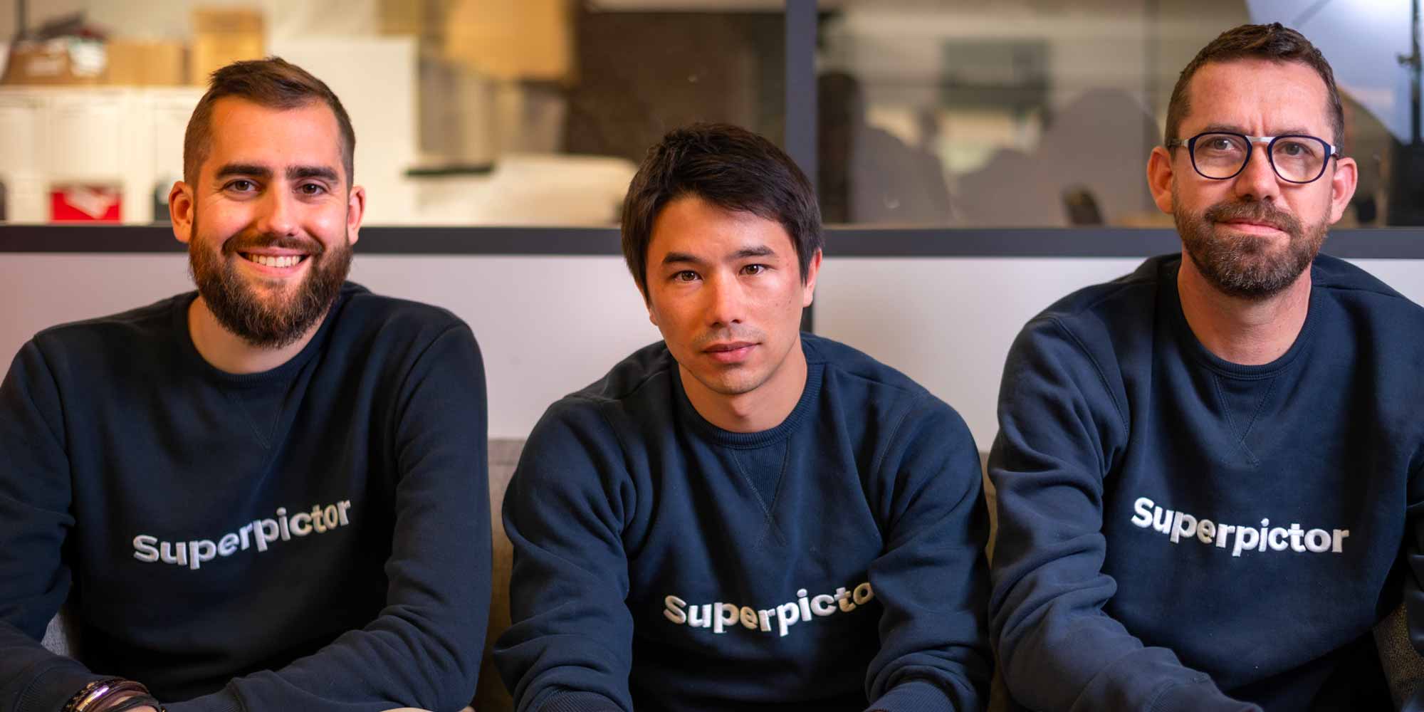Jérémy Compagnat, Dan Kong-A-Siou et Benoît Deves, les trois fondateurs et associés de Superpictor.